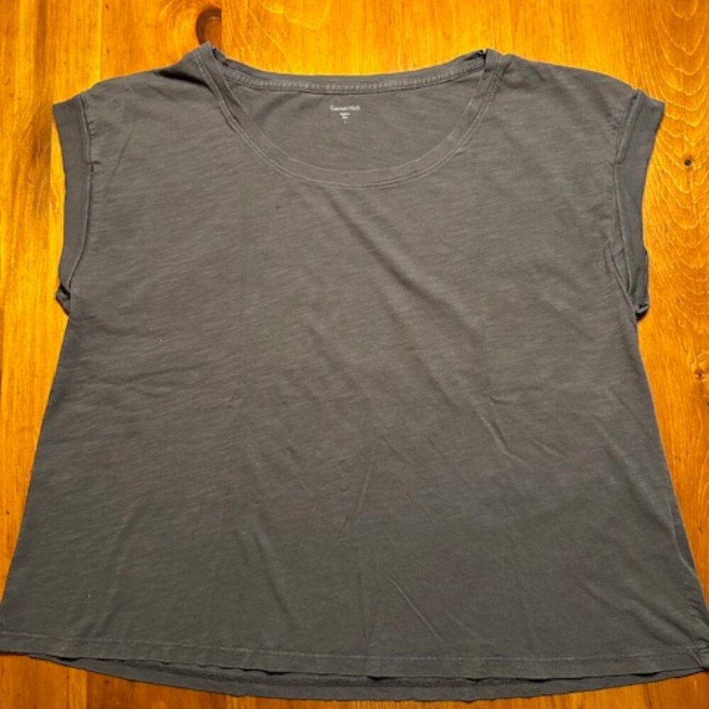 Garnet Hill Weekender Cropped Boxy Tee - Size Large